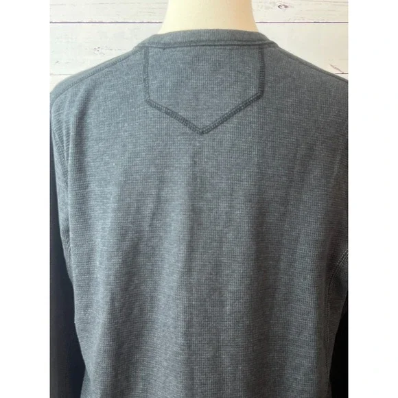 Eddie Bauer Thermal Shirt Mens Medium NWT Long Sleeve‎ Crew Waffle Knit Gray - Picture 9 of 10